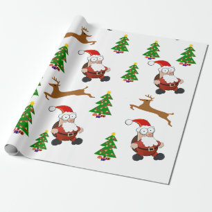Kerstman Vakantie Pret Inpakpapier