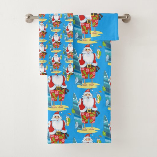 Kerstman Vakantie strand handdoek set (Insitu)