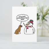 Kerstman van Boxerhond Sneeuwman Kaart (Staand voorkant)