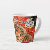 Kerstman van chocolade met eigen naam latte mok (Rechterhoek)