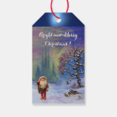 KERSTMAN VAN DE GNOMEN CADEAULABEL (Achterkant)