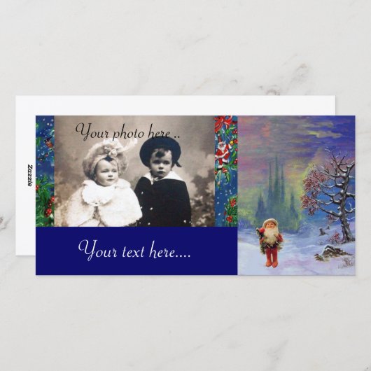 KERSTMAN VAN DE GNOMEN FEESTDAGENKAART (Voorkant / Achterkant)