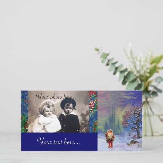 KERSTMAN VAN DE GNOMEN FEESTDAGENKAART (Staand voorkant)