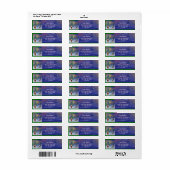 KERSTMAN VAN DE GNOMES Blauwe Kerstmis Etiket (Full Sheet)