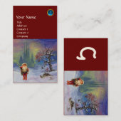 KERSTMAN VAN DE Kabouters MONOGRAAM Blauwe saffier Visitekaartje (Voorkant / Achterkant)