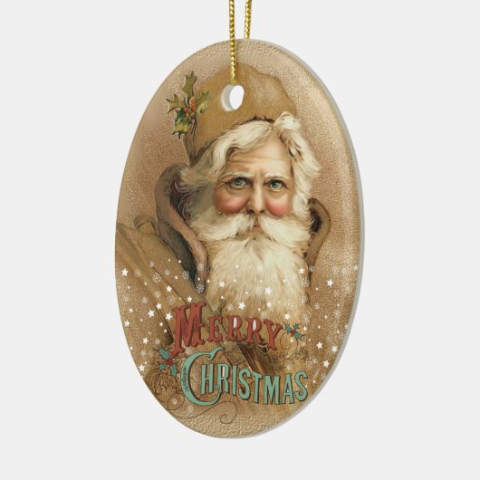 Kerstman van de Oude Wereld 2 Keramisch Ornament (Links)