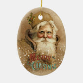 Kerstman van de Oude Wereld 2 Keramisch Ornament (Voorkant)