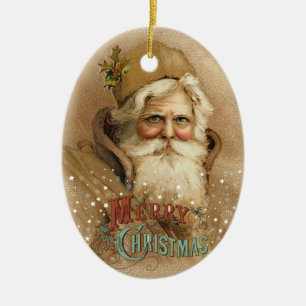 Kerstman van de Oude Wereld 2 Keramisch Ornament