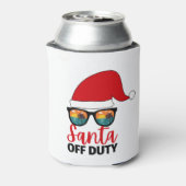 Kerstman van dienst in juli blikjeskoeler (Blikje Achterkant)