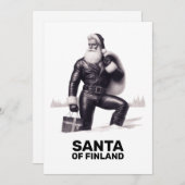 Kerstman van Finland Seizoensgroetekaart Feestdagenkaart (Voorkant / Achterkant)
