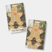 Kerstman van gemberkoek badge (Voor- en achterkant)