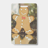 Kerstman van gemberkoek badge (Achterkant)