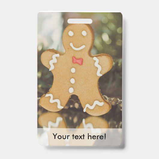 Kerstman van gemberkoek badge (Voorzijde)