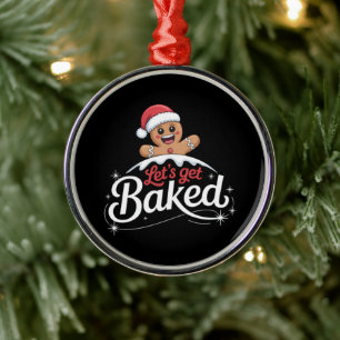 Kerstman van gemberkoek Familie laat ons bakken Metalen Ornament