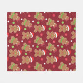Kerstman van gemberkoek fleece deken (Voorkant (Horizontaal))