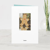 Kerstman van gemberkoek kaart (Achterkant)