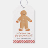 Kerstman van gemberkoek Kerstvakantie Cadeaulabel (Voorkant)