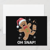 Kerstman van gemberkoek Oh snap Kerst grappige koe Feestdagenkaart (Voorkant / Achterkant)