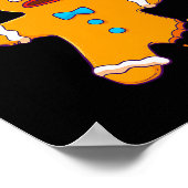 Kerstman van gemberkoek Oh Snap Kerst Grappige Koe Poster (Hoek)