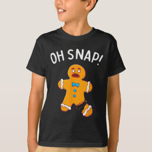 Kerstman van gemberkoek Oh Snap Kerst Grappige Koe T-shirt