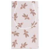 Kerstman van gemberkoek roze klein cadeauzakje (Achterkant)