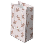 Kerstman van gemberkoek roze klein cadeauzakje (Achterkant Gekanteld)