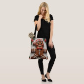 Kerstman van gemberkoek tote bag (Op model)
