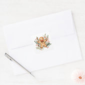 Kerstman van gemberkoek vierkante sticker (Envelop)