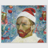 Kerstman, Van Gogh Cadeaupapier (Vlak)