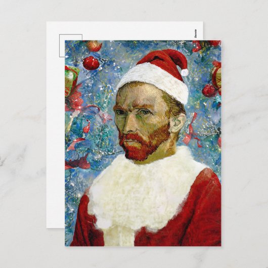 Kerstman, Van Gogh Feestdagenkaart (Voorkant / Achterkant)