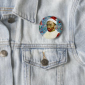 Kerstman, Van Gogh Ronde Button 5,7 Cm (In situ)