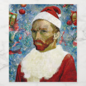 Kerstman, Van Gogh Wijn Etiket (Enkel label)
