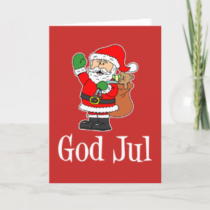 Kerstman van Kerstmis van Juli van de god de Feestdagen Kaart