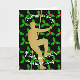 Kerstman van Kerstmis zou Bergbeklimming zijn Feestdagen Kaart