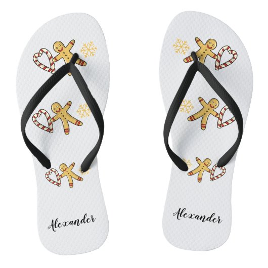 Kerstman van klei verliefd teenslippers (Voetbed)