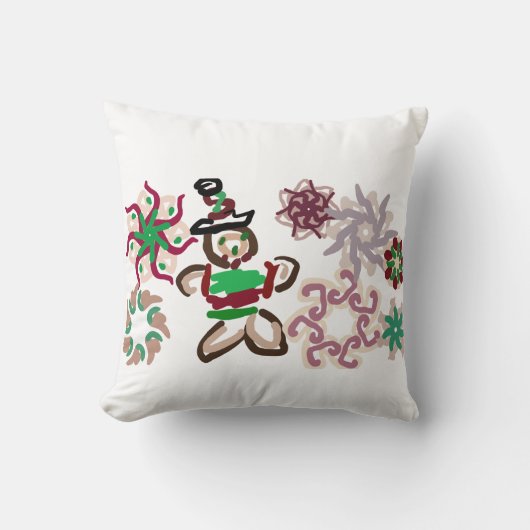 Kerstman van klei vreugde kussen (Voorkant)