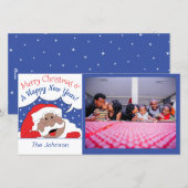 Kerstman van kleur zegt feestdagenkaart (Voorkant / Achterkant)