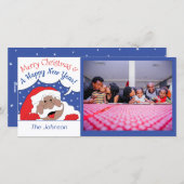 Kerstman van kleur zegt feestdagenkaart (Voorkant / Achterkant)