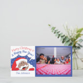 Kerstman van kleur zegt feestdagenkaart (Staand voorkant)