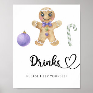 Kerstman van koek - Dranken pak zelf Poster