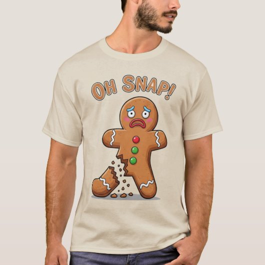 Kerstman Van Koek En Kleefstof Eindelijk Gebroken T-shirt (Voorkant)