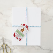 Kerstman van koek Holiday koek Cadeaulabel (Met Touw)