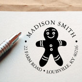 Kerstman Van Koek Retouradres Zelfinktende Stempel