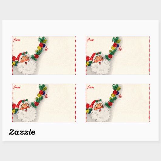 Kerstman van/naar Stickers (Vel)