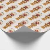 Kerstman van Native American Cadeaupapier (Hoek)