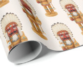 Kerstman van Native American Cadeaupapier (Rol Hoek)