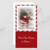 Kerstman van ons huis naar het uwe feestdagenkaart (Voorkant / Achterkant)