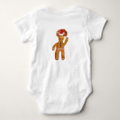 Kerstman van peperkoek Baby Body Romper (Achterkant)