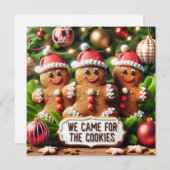 Kerstman van peperkoek feestdagenkaart (Voorkant / Achterkant)