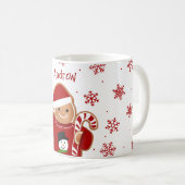 Kerstman van peperkoek in een trui koffiemok (Voorkant rechts)